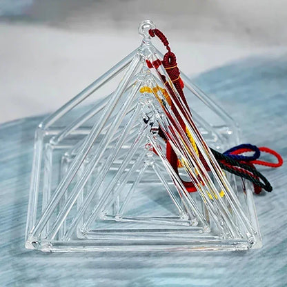 Crystal Singing Pyramid – Transparent Quartz Sound Healing Instrument