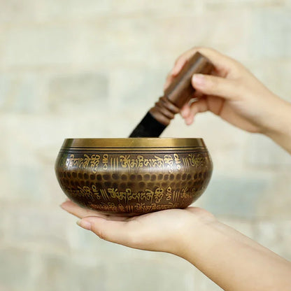 Nepal Handmade Tibetan Bowls Large Brass Singing Bowl Buddhist Meditation Sound Healing Chakras Healing Sound Bowls Mindfulness